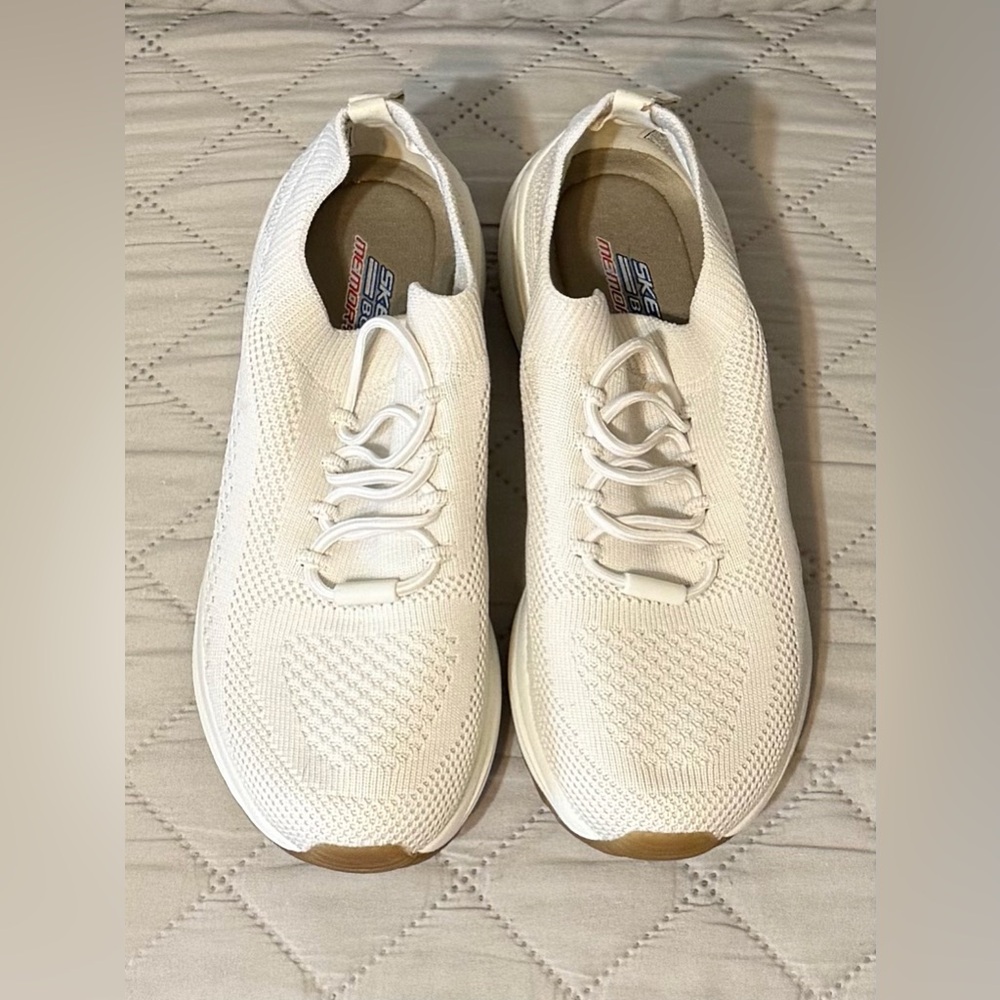 Skechers Boys Cream Knit Sneakers